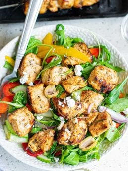 Chicken Souvlaki Salad Bowl